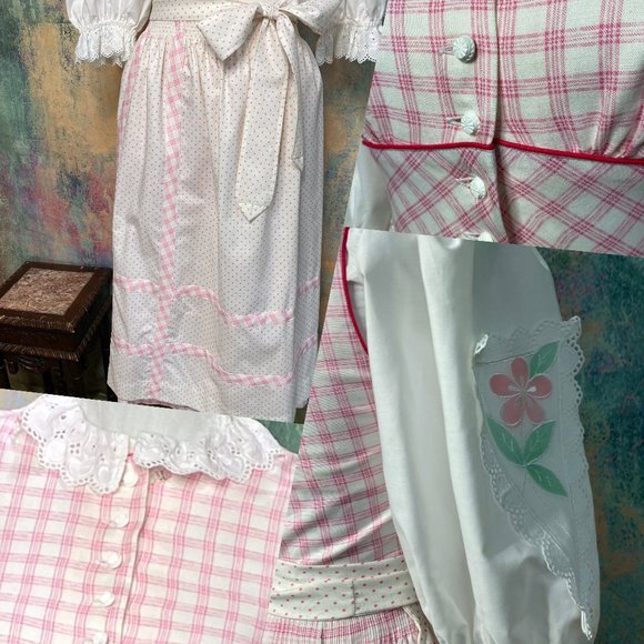 📌Original traditional high-quality Austrian Dirndl with Blouse and Apron - Picture 6 of 16